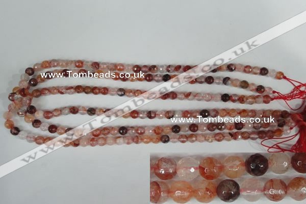 CPQ22 15.5 inches 6mm faceted round natural pink quartz beads