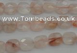 CPQ231 15.5 inches 10*10mm faceted square natural pink quartz beads