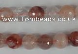 CPQ24 15.5 inches 10mm faceted round natural pink quartz beads