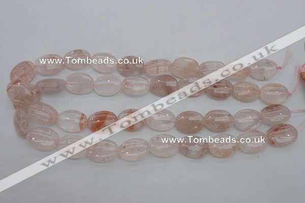 CPQ241 15.5 inches 15*20mm oval natural pink quartz beads