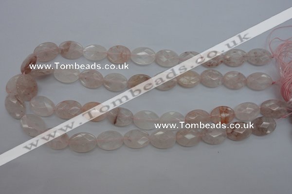 CPQ244 15.5 inches 13*18mm faceted oval natural pink quartz beads
