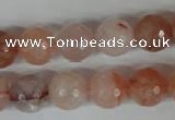 CPQ25 15.5 inches 12mm faceted round natural pink quartz beads