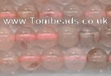 CPQ250 15.5 inches 4mm round natural pink quartz beads wholesale