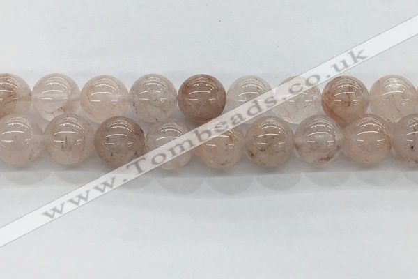 CPQ256 15.5 inches 16mm round natural pink quartz beads wholesale