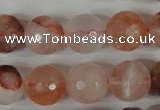 CPQ26 15.5 inches 14mm faceted round natural pink quartz beads