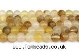 CPQ353 15.5 inches 10mm round yellow quartz gemstone beads