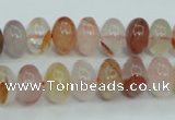 CPQ36 15.5 inches 8*12mm rondelle natural pink quartz beads
