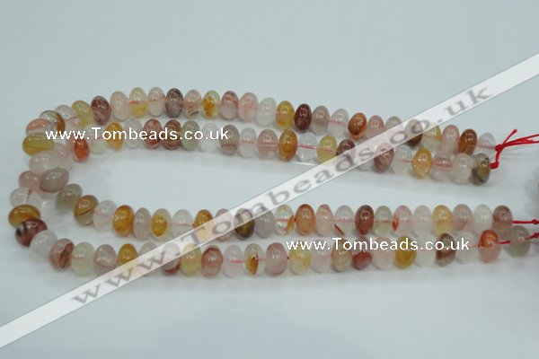 CPQ36 15.5 inches 8*12mm rondelle natural pink quartz beads