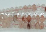 CPQ38 15.5 inches 5*8mm faceted rondelle natural pink quartz beads