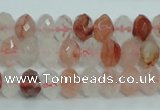 CPQ39 15.5 inches 6*10mm faceted rondelle natural pink quartz beads