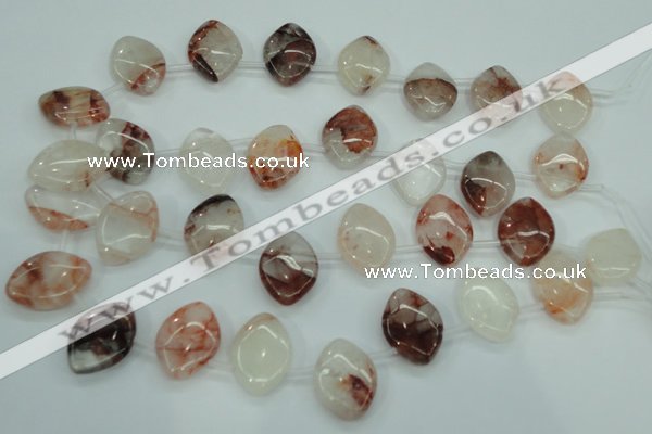 CPQ59 Top-drilled 18*25mm marquise natural pink quartz beads