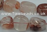 CPQ67 15.5 inches 10*14mm – 16*22mm nuggets natural pink quartz beads