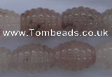 CPQ90 15.5 inches 15*20mm carved rice natural pink quartz beads