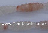 CPQ95 15.5 inches 10*30mm carved rice natural pink quartz beads