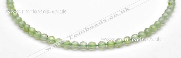 CPR04 A+ grade 6mm faceted round natural prehnite stone beads