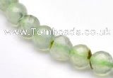 CPR05 A+ grade 8mm faceted round natural prehnite stone beads