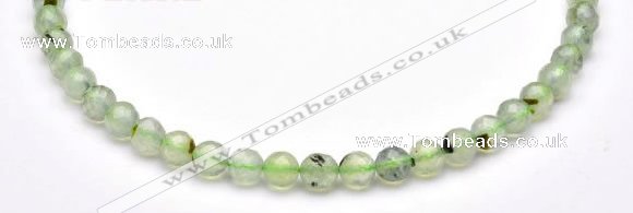 CPR05 A+ grade 8mm faceted round natural prehnite stone beads