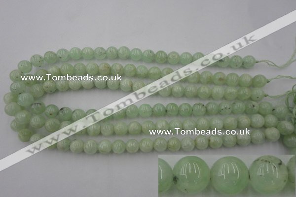 CPR102 15.5 inches 8mm round natural prehnite beads wholesale