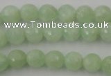 CPR113 15.5 inches 10mm faceted round natural prehnite beads wholesale