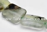 CPR14 A- grade 13*18mm rectangle natural Prehnite gemstone beads