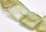 CPR16 A grade 18*18mm square natural Prehnite gemstone beads