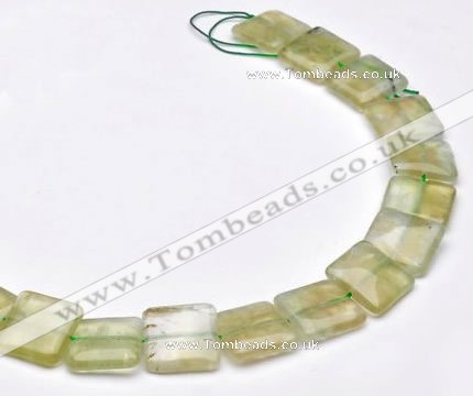 CPR16 A grade 18*18mm square natural Prehnite gemstone beads