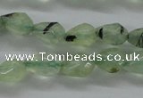 CPR204 15.5 inches 5*8mm faceted teardrop natural prehnite beads