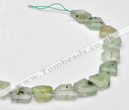 CPR21 Freeform A grade natural Prehnite gemstone beads Wholesale
