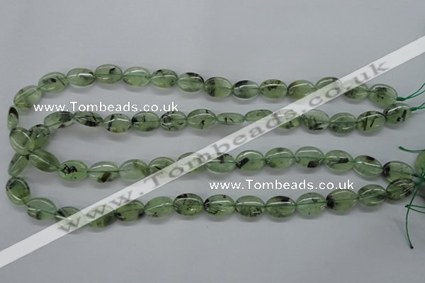 CPR221 15.5 inches 10*14mm oval natural prehnite beads wholesale