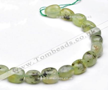 CPR23 A grade 12*18mm pebble shape natural Prehnite stone beads