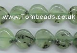 CPR230 15.5 inches 14*14mm heart natural prehnite beads wholesale