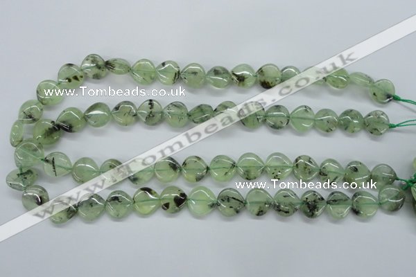 CPR230 15.5 inches 14*14mm heart natural prehnite beads wholesale