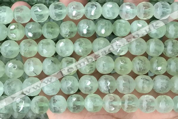 CPR367 15.5 inches 10mm faceted round prehnite gemstone beads