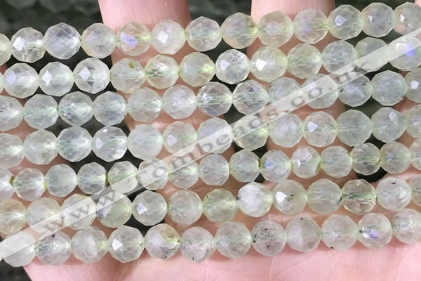 CPR376 15.5 inches 6mm faceted nuggets prehnite gemstone beads