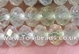 CPR380 15.5 inches 4*6mm faceted rondelle prehnite gemstone beads