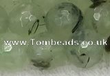 CPR412 15.5 inches 10mm faceted round prehnite gemstone beads