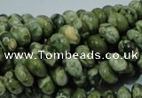 CPS01 15.5 inches 5*8mm rondelle green peacock stone beads wholesale