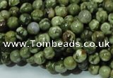 CPS04 15.5 inches 6mm round green peacock stone beads wholesale