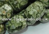 CPS17 15.5 inches 18*24mm egg-shaped green peacock stone beads