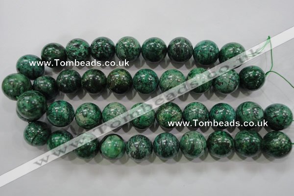CPT211 15.5 inches 20mm round green picture jasper beads