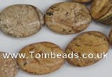 CPT252 15.5 inches 15*20mm oval picture jasper beads wholesale