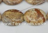 CPT253 15.5 inches 18*25mm oval picture jasper beads wholesale