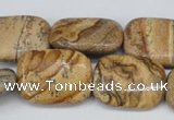 CPT261 15.5 inches 18*25mm rectangle picture jasper beads wholesale