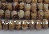 CPT270 15.5 inches 5*8mm rondelle picture jasper beads wholesale