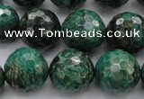 CPT304 15.5 inches 18mm faceted round green picture jasper beads