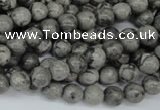 CPT352 15.5 inches 6mm round grey picture jasper beads wholesale