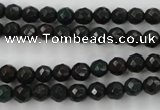 CPT401 15.5 inches 6mm faceted round green picture jasper beads