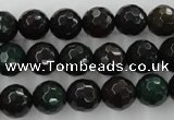 CPT403 15.5 inches 10mm faceted round green picture jasper beads