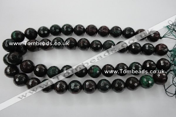 CPT406 15.5 inches 16mm faceted round green picture jasper beads