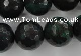 CPT407 15.5 inches 18mm faceted round green picture jasper beads